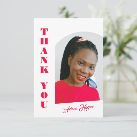 Moderne Trendy Roze Script Afstuderen (Staand voorkant)