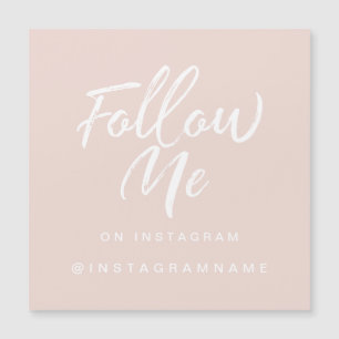 Moderne trendy roze sociale media volgen me magnee