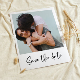 Moderne trendy Save the Date fotokaart Aankondiging