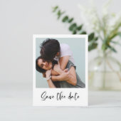 Moderne trendy Save the Date fotokaart Aankondiging (Staand voorkant)