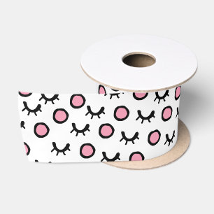Moderne trendy Scandinavische gesloten ogen stippe Lint