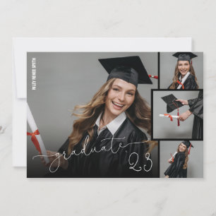 Moderne TRENDY Script 4 Photo Graduate Faire-part