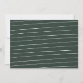Moderne trendy script drie foto's jachtgroen save the date (Achterkant)