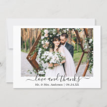 Moderne Trendy Script Love Bedankt Weduwfoto