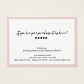 Moderne Trendy Script QR-kaart met cadeaubon Visitekaartje (Achterkant)