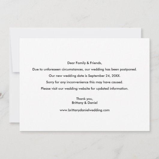 Moderne Trendy Script Same Love New Plans Save The Date (Achterkant)