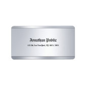 Moderne trendy script tekst glamor Silver adres Etiket (Voorkant)