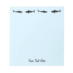 Moderne Trendy  Shark - Haaien Gepersonaliseerd Notitieblok