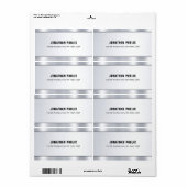 Moderne Trendy Silver Look Verfijnde Verzending Etiket (Full Sheet)