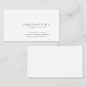 Moderne Trendy Simple Design Elegant Sjabloon Visitekaartje (Voorkant / Achterkant)