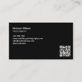 Moderne Trendy Social Media Fotograaf QR Code Visitekaartje (Achterkant)
