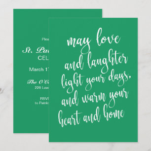 Moderne trendy St. Patrick's Day-feest Kaart