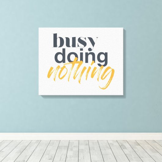 Moderne, trendy, stadsontwerp van Busy Doing Niets Canvas Afdruk (Insitu (Houten vloer))