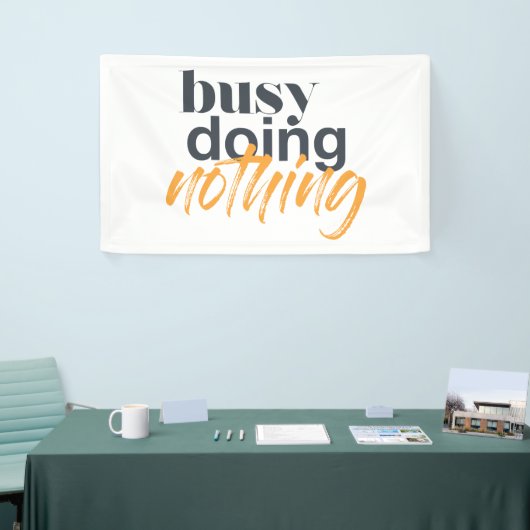 Moderne, trendy, stadsontwerp van Busy Doing Niets Spandoek (Beurs)