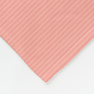 Moderne trendy stijlvolle grote perziktonen strepe fleece deken