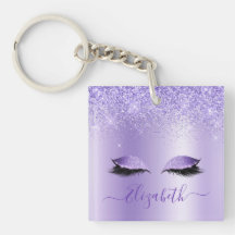 Moderne trendy stijlvolle script paarse glitters w