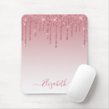 Moderne Trendy Stijlvolle Script Stof Roze Glitter