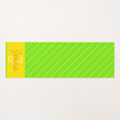Moderne trendy stijlvolle strepen monogram yogamat (Voorkant (horizontaal))
