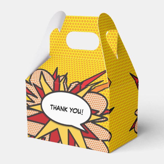 Moderne trendy stripboek huwelijksgunstdoos bedankdoosjes (Achterkant)