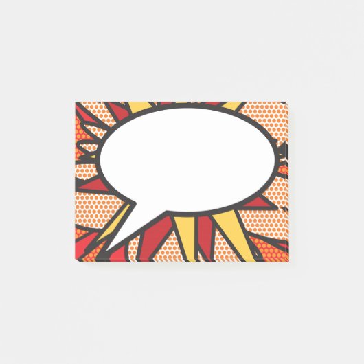 Moderne trendy stripboek Pop Art-spreekwolk Post-it® Notes (Voorkant)