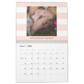 Moderne Trendy Stripes met je foto's Kalender (Mar 2026)