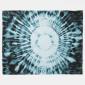 Moderne trendy stropdas-kleurstof blauwgroen zwart fleece deken (Voorkant (Horizontaal))