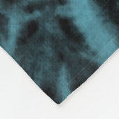 Moderne trendy stropdas-kleurstof blauwgroen zwart fleece deken (Hoek)