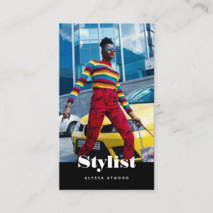 Moderne Trendy Typography Stylist Mode Visitekaartje