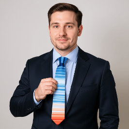 Moderne trendy verjaardagscadeau Klimaatstreep Stropdas