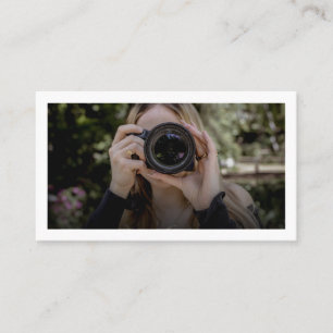 Moderne trendy volledige foto fotografie fotograaf visitekaartje