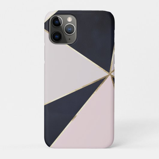 Moderne Trendy Vrouwelijke Driehoek Blauwe Blush T Case-Mate iPhone Case (Achterkant)