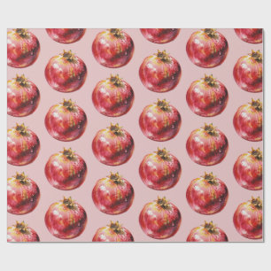 Moderne trendy waterverf Fruit Granaatappel Cadeaupapier