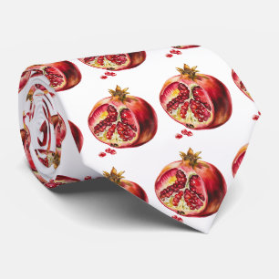 Moderne trendy waterverf Fruit Granaatappel Stropdas
