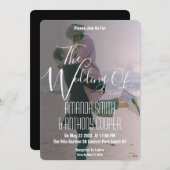 Moderne trendy white script van de Foto Kaart (Voorkant / Achterkant)