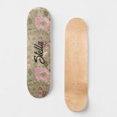 Moderne Trendy Wilde Bloem Botanische Bloemige Mon Skateboard (Voorkant)