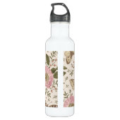 Moderne Trendy Wilde Bloem Botanische Bloemige Mon Waterfles (Achterkant)