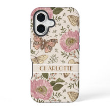 Moderne Trendy Wildflower Botanische Bloemen Monog
