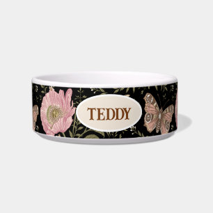 Moderne Trendy Wildflower Botanische Bloemen Monog Voerbakje