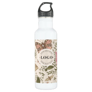 Moderne Trendy Wildflower Botanische Bloemen Monog Waterfles