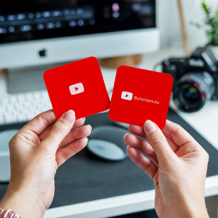 Moderne trendy YouTube social media simpele logo Contactkaartje
