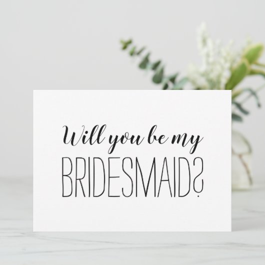 Moderne trendy zal je mijn bruidsmeisje zijn (Staand voorkant)
