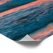 Moderne trendy zomer tropische strand zonsondergan poster (Hoek)