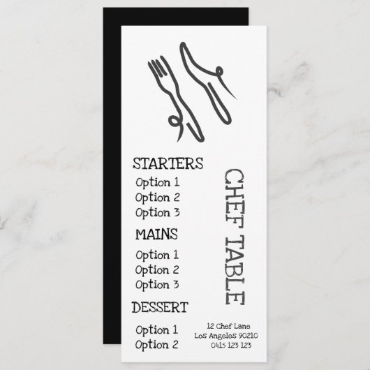 Moderne trendy zwarte grijs en wit restaurantmenu menu (Voorkant / Achterkant)