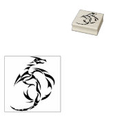 Moderne Tribal Dragon Art Stempel (Gestempeld)