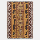 Moderne tribale Afrikaanse Cheetah Pattern Dierafd Deken (Voorkant Verticaal)