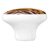 Moderne tribale Afrikaanse Cheetah Pattern Dierafd Keramische Knop (Zijkant)
