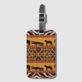 Moderne tribale Afrikaanse Giraffe Pattern Animal Bagagelabel (Voorkant (verticaal))
