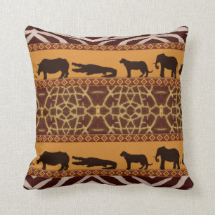 Moderne tribale Afrikaanse Giraffe Pattern Animal  Kussen