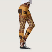 Moderne tribale Afrikaanse Giraffe Pattern Animal  Leggings (Rechts)