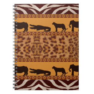 Moderne Tribale Afrikaanse Jaguarpatroon Dierenpri Notitieboek